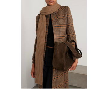 Visuel 3 : Saint Laurent | Écharpe en maille marron| Boutique Parenthese Bordeaux