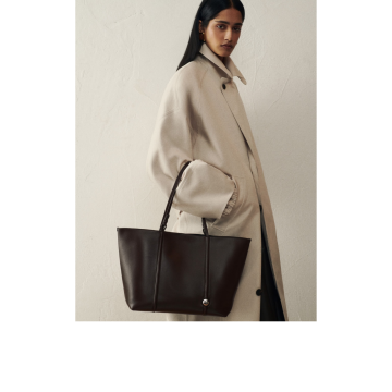 Visuel 4 : Jacquemus | Sac Cabas Le Marino en cuir marron | Boutique Parenthese Bordeaux
