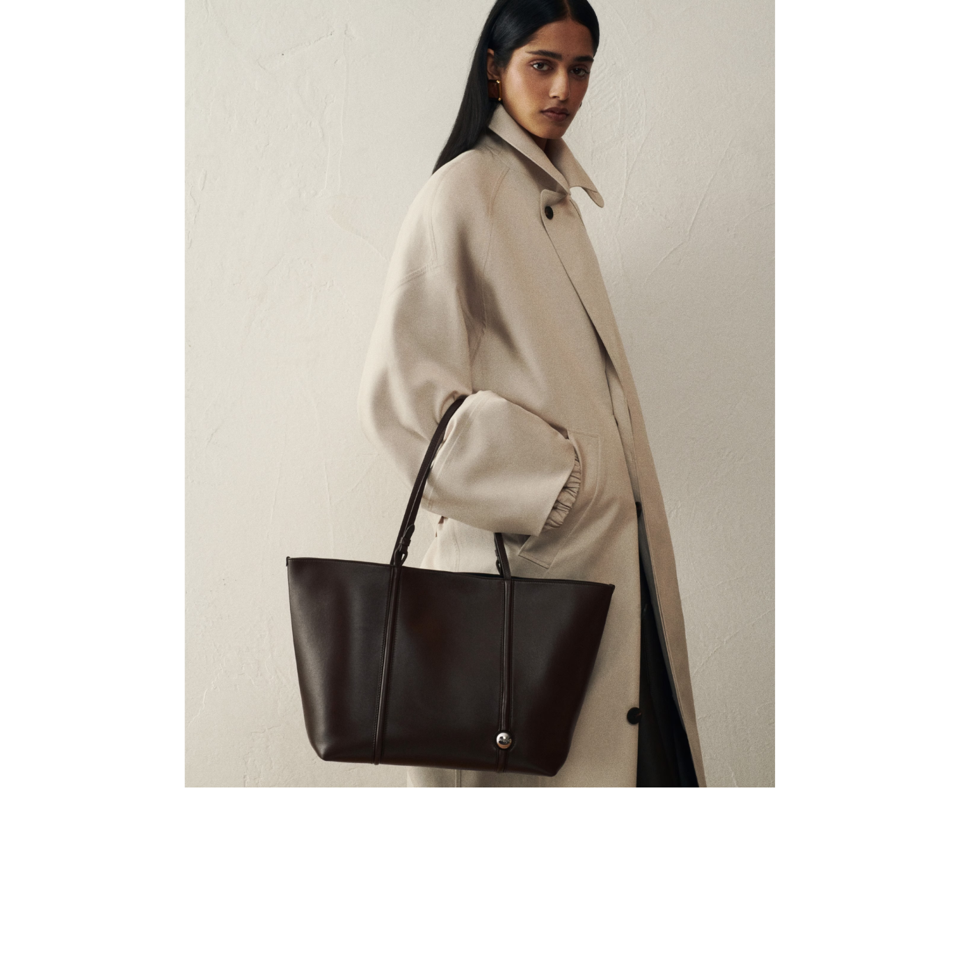 Visuel 4 : Jacquemus | Sac Cabas Le Marino en cuir marron | Boutique Parenthese Bordeaux