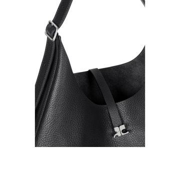 Visuel 4 : Courrèges | Sac holy hobo en cuir noir| Boutique Parenthese Bordeaux