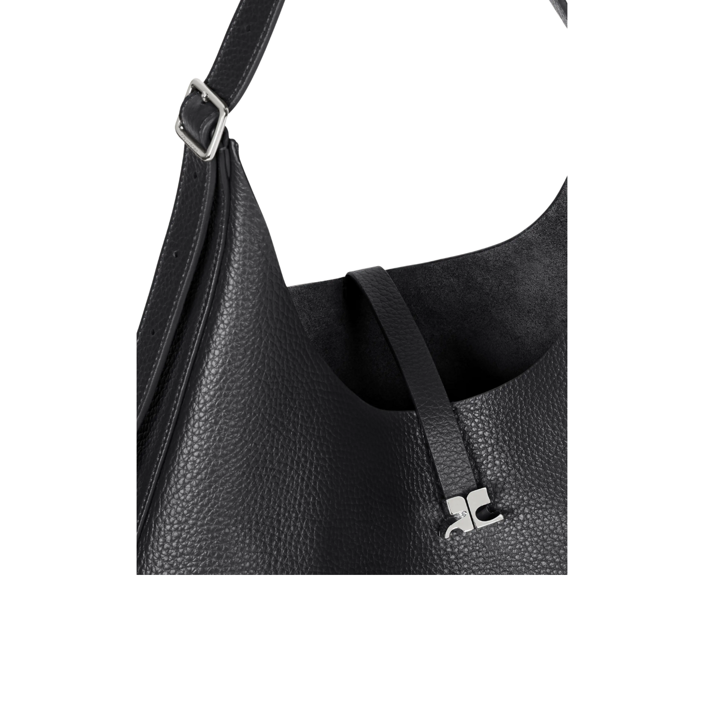 Visuel 4 : Courrèges | Sac holy hobo en cuir noir| Boutique Parenthese Bordeaux