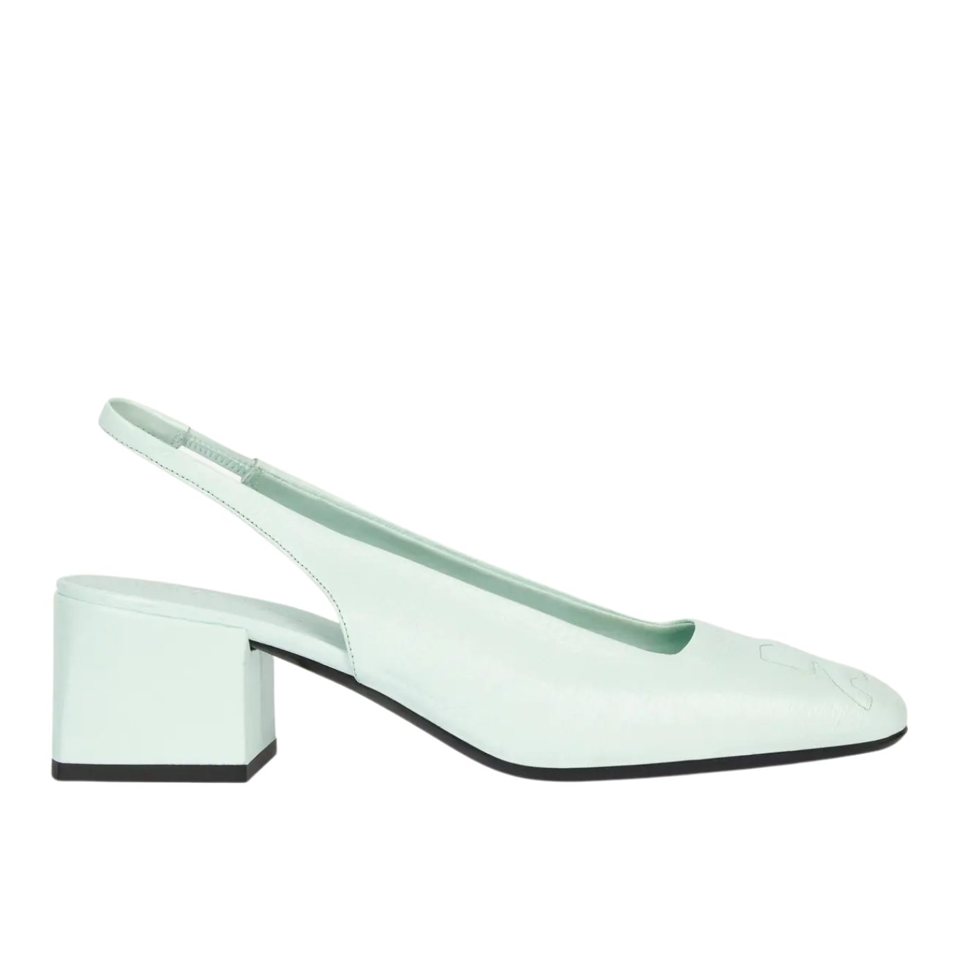 Visuel 1 : Collection Courrèges Bordeaux | Slingback heritage vinyle vert menthe| Boutique Parenthese