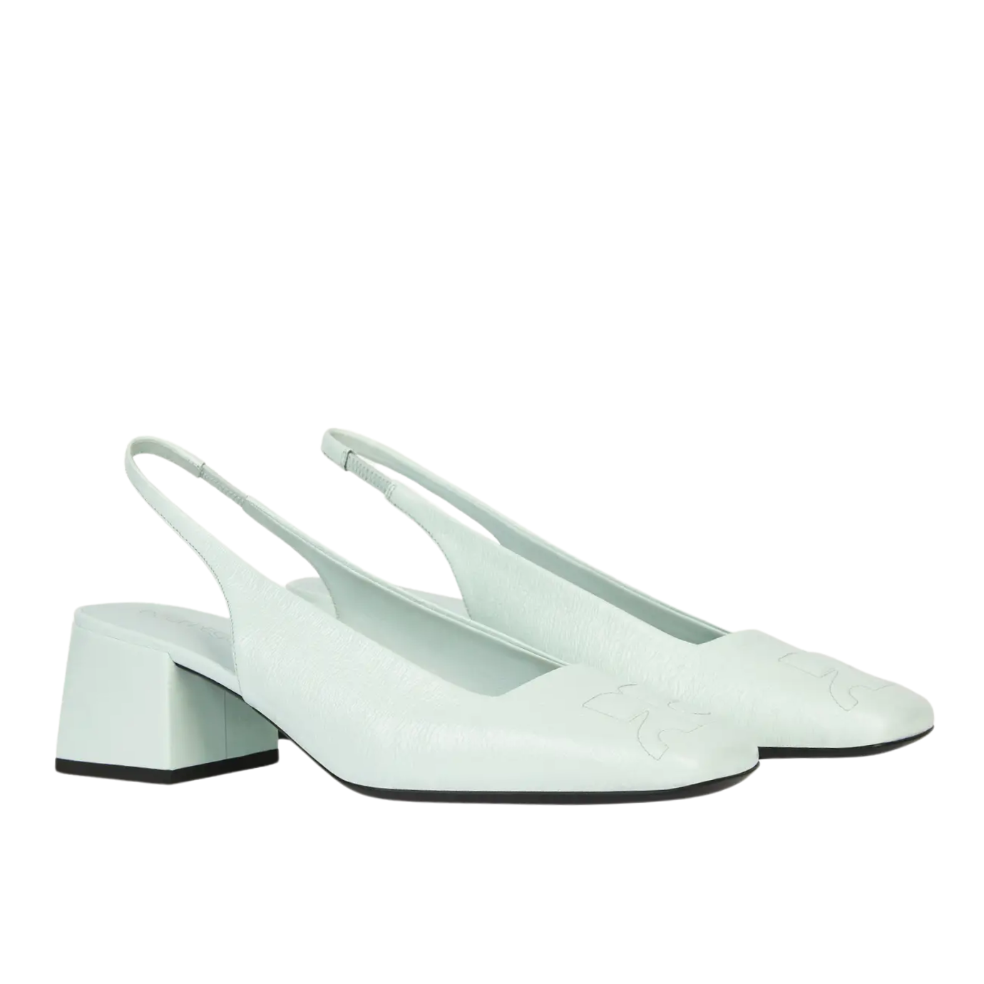 Visuel 2 : Collection Courrèges Bordeaux | Slingback heritage vinyle vert menthe| Boutique Parenthese