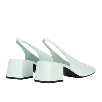 Visuel 3 : Collection Courrèges Bordeaux | Slingback heritage vinyle vert menthe| Boutique Parenthese