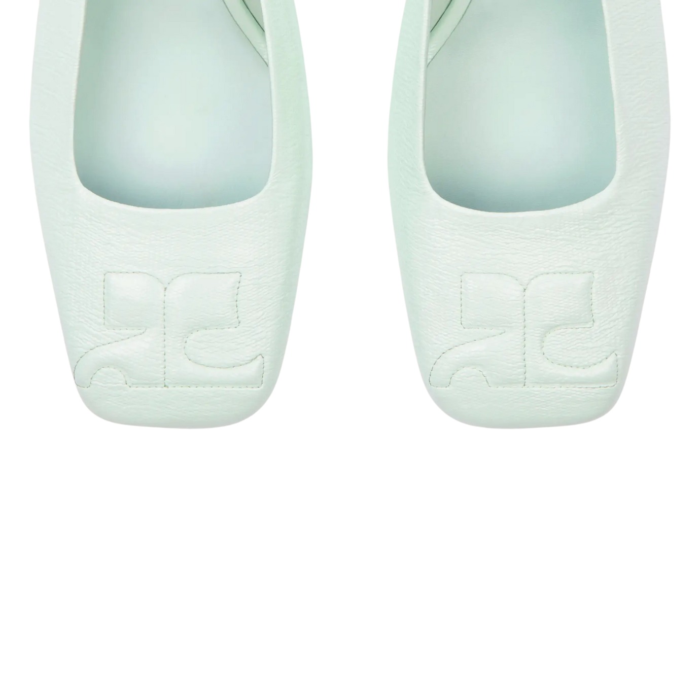 Visuel 4 : Collection Courrèges Bordeaux | Slingback heritage vinyle vert menthe| Boutique Parenthese