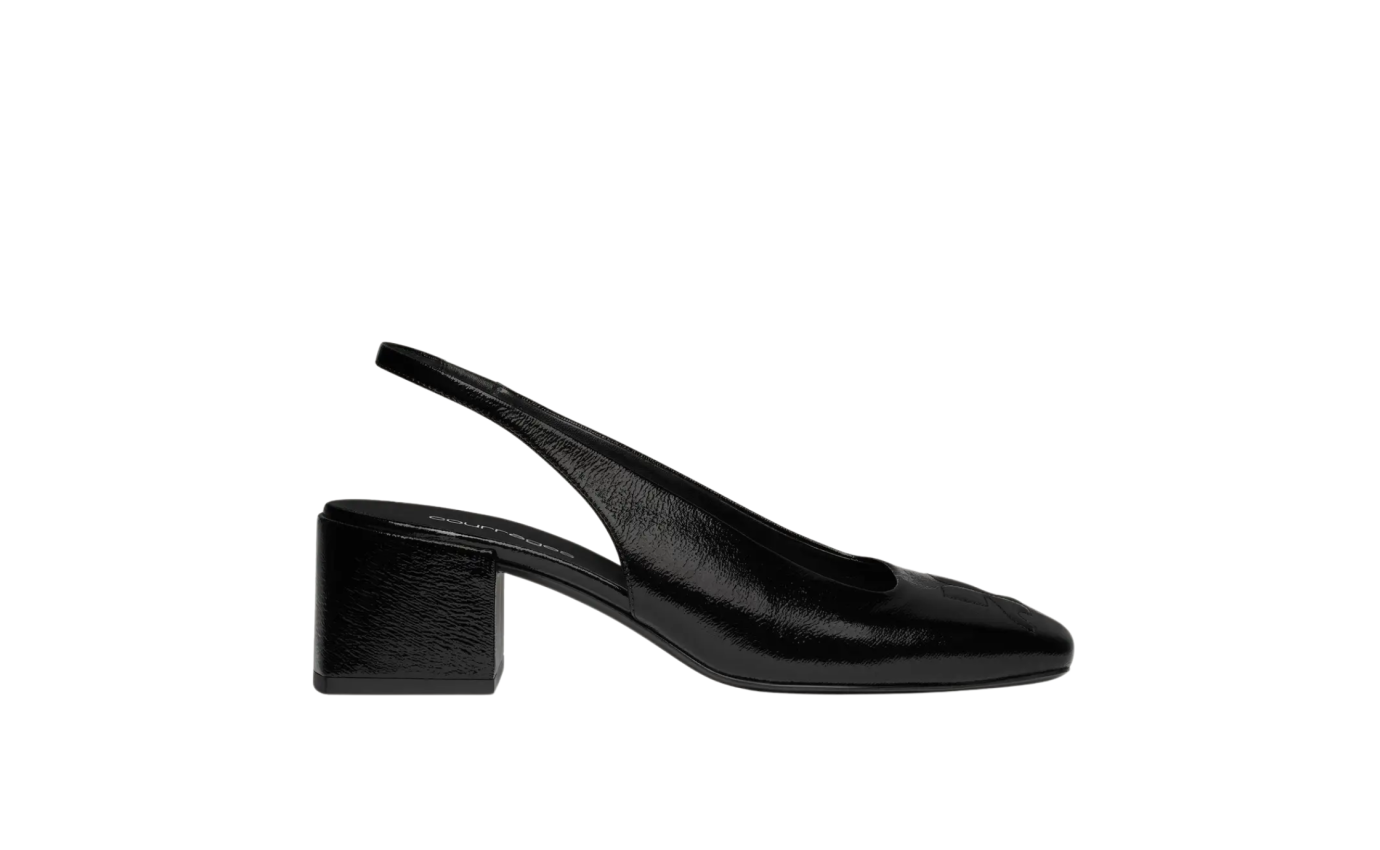 Visuel 1 : Collection Courrèges Bordeaux | Slingback heritage noir| Boutique Parenthese