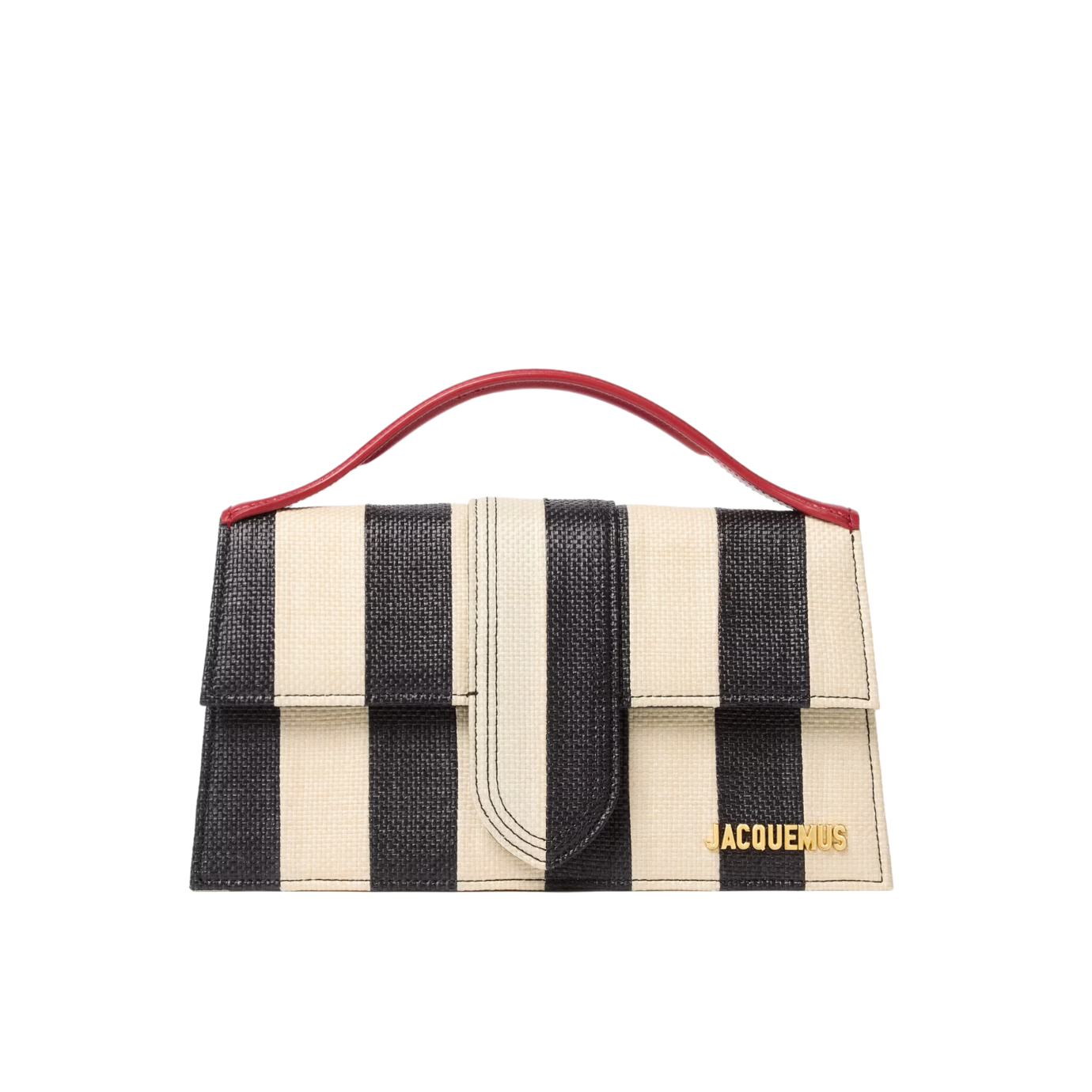 Visuel 1 : Jacquemus | Sac Le Grand Bambino Raphia Rayé| Boutique Parenthese Bordeaux