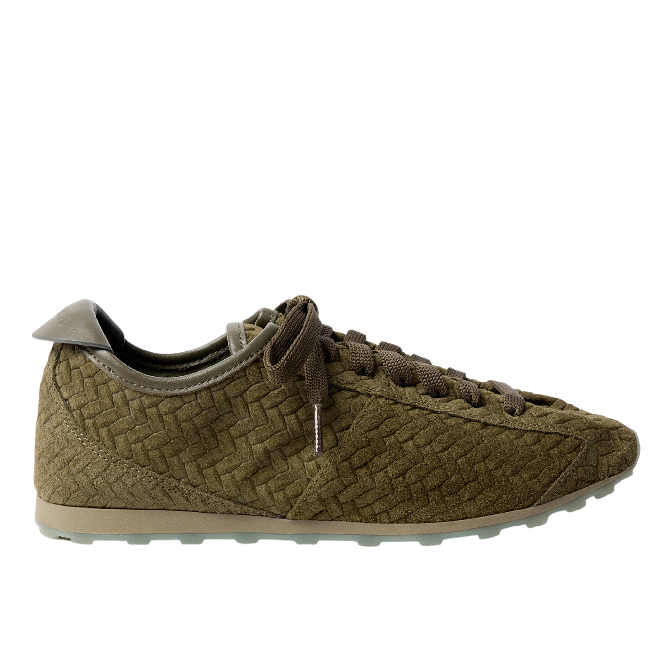 Visuel 1 : Collection Jacquemus Bordeaux | Sneakers les Tennis en daim khaki effet tressé| Parenthese Bordeaux
