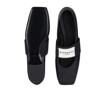 Visuel 4 : Collection Givenchy Bordeaux | Ballerine Sliced en cuir noir| Boutique de luxe Bordeaux