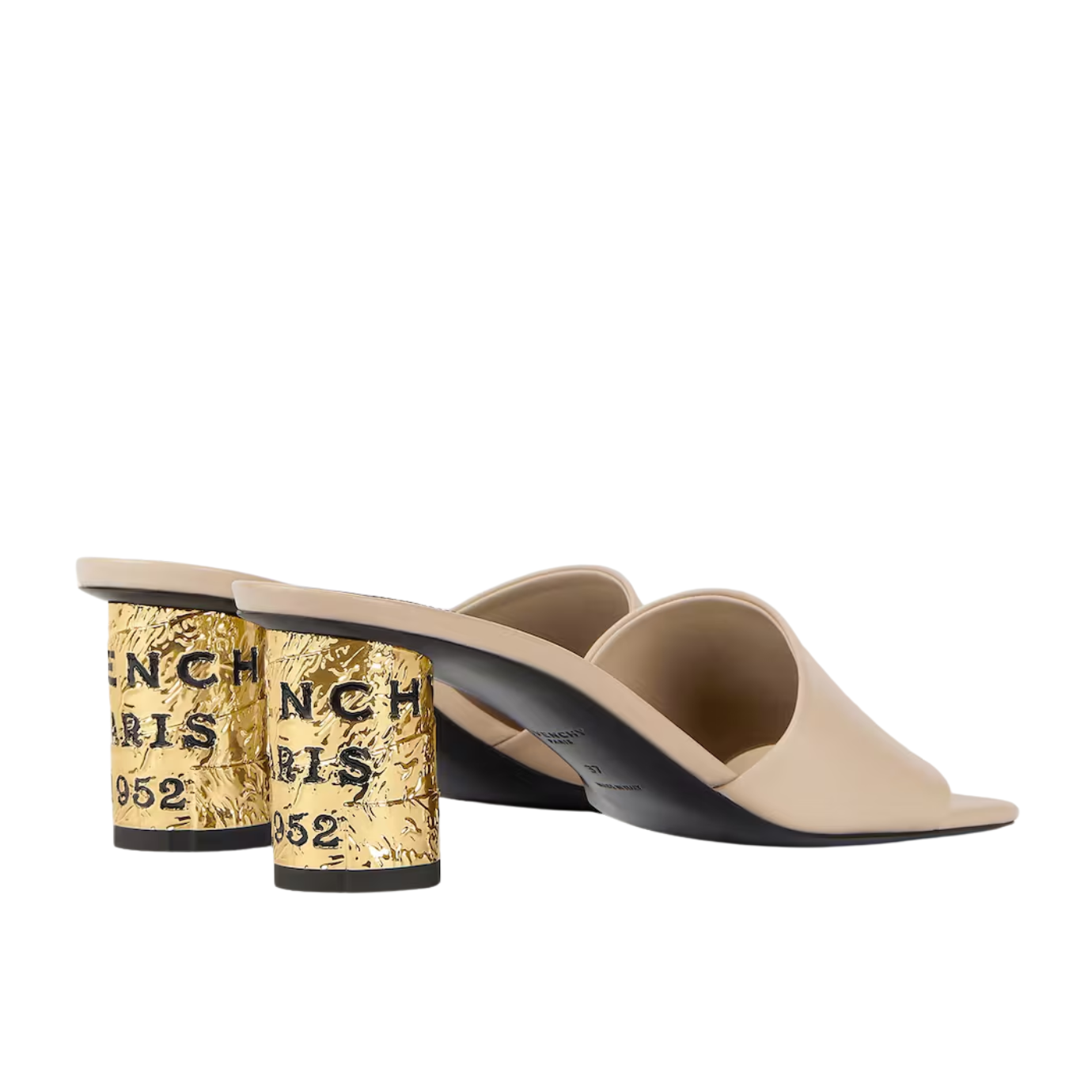 Visuel 3 : Collection Givenchy Bordeaux | Mule 65 en cuir beige| Boutique Parenthese