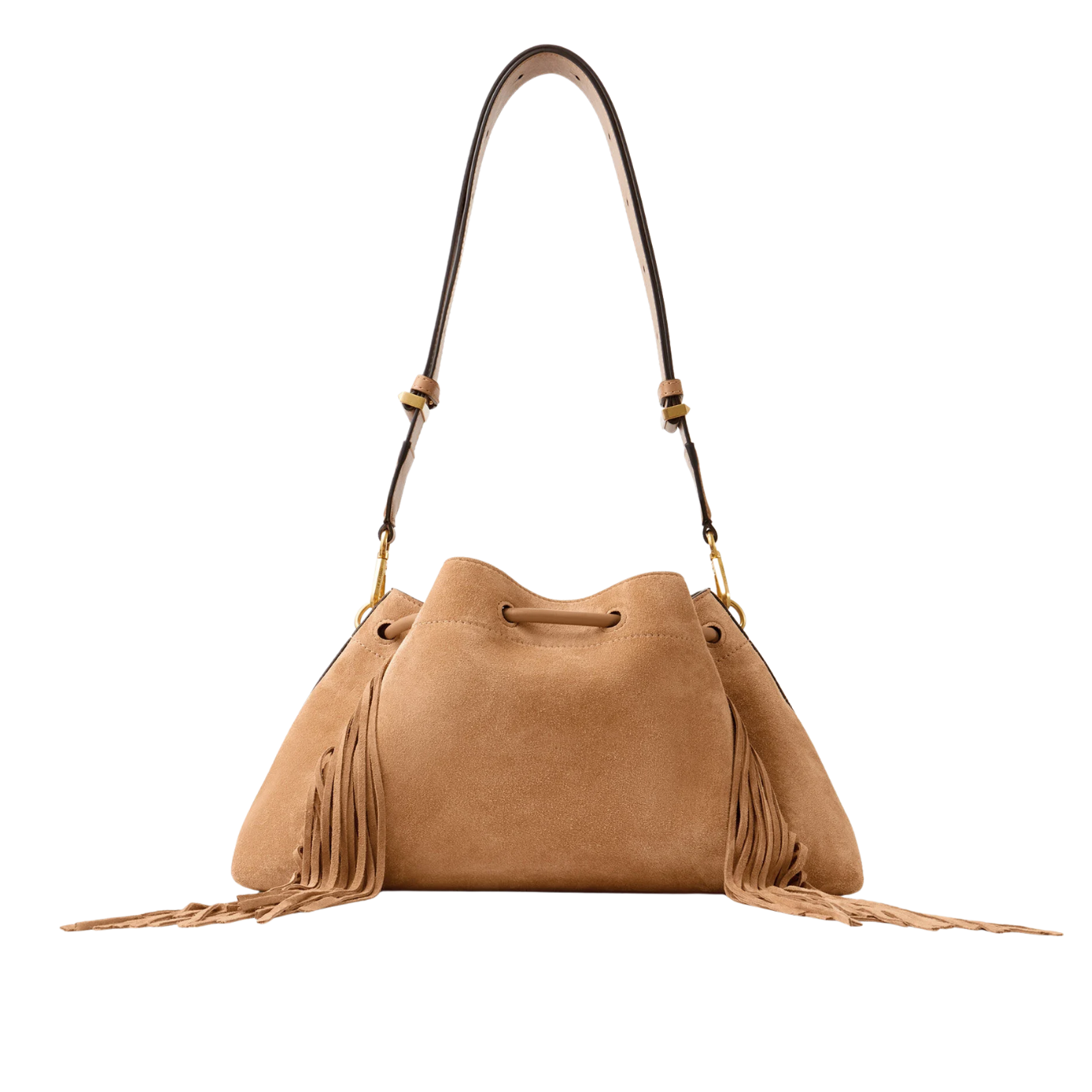 Visuel 3 : Jimmy Choo | Sac Cinch Medium en daim toffee| Boutique Parenthese