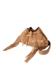 Visuel 4 : Jimmy Choo | Sac Cinch Medium en daim toffee| Boutique Parenthese