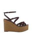 Visuel 1 : Jimmy Choo | Sandale Nyra 100 en cuir marron| Boutique Parenthese
