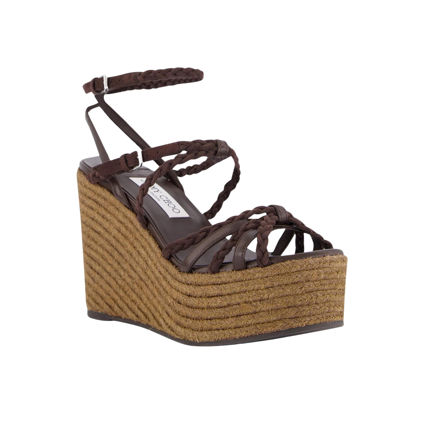 Visuel 2 : Jimmy Choo | Sandale Nyra 100 en cuir marron| Boutique Parenthese