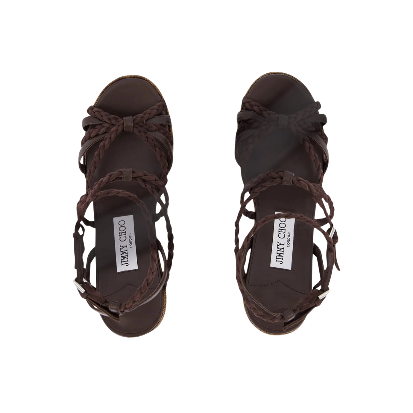 Visuel 3 : Jimmy Choo | Sandale Nyra 100 en cuir marron| Boutique Parenthese