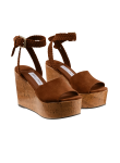 Visuel 2 : Jimmy Choo | Sandale Jori 100 en daim marron| Boutique Parenthese