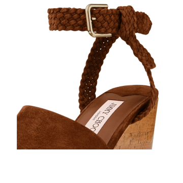 Visuel 3 : Jimmy Choo | Sandale Jori 100 en daim marron| Boutique Parenthese