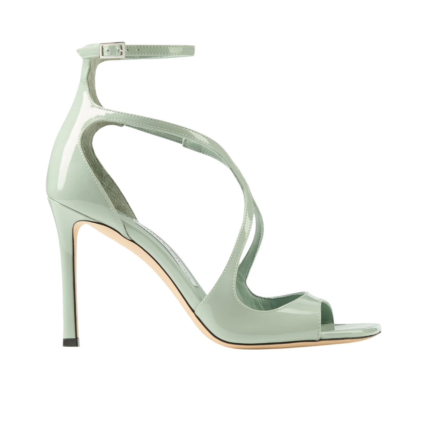 Visuel 1 : Jimmy Choo | Sandale Azia cuir verni vert | Boutique Parenthese Bordeaux