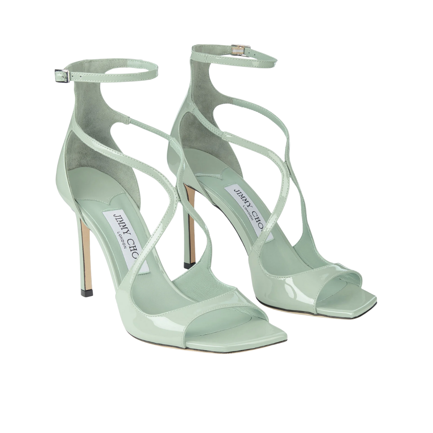 Visuel 2 : Jimmy Choo | Sandale Azia cuir verni vert | Boutique Parenthese Bordeaux