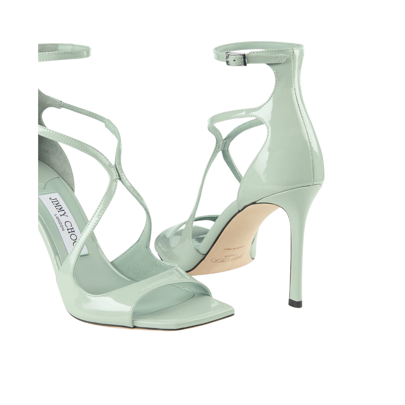 Visuel 3 : Jimmy Choo | Sandale Azia cuir verni vert | Boutique Parenthese Bordeaux