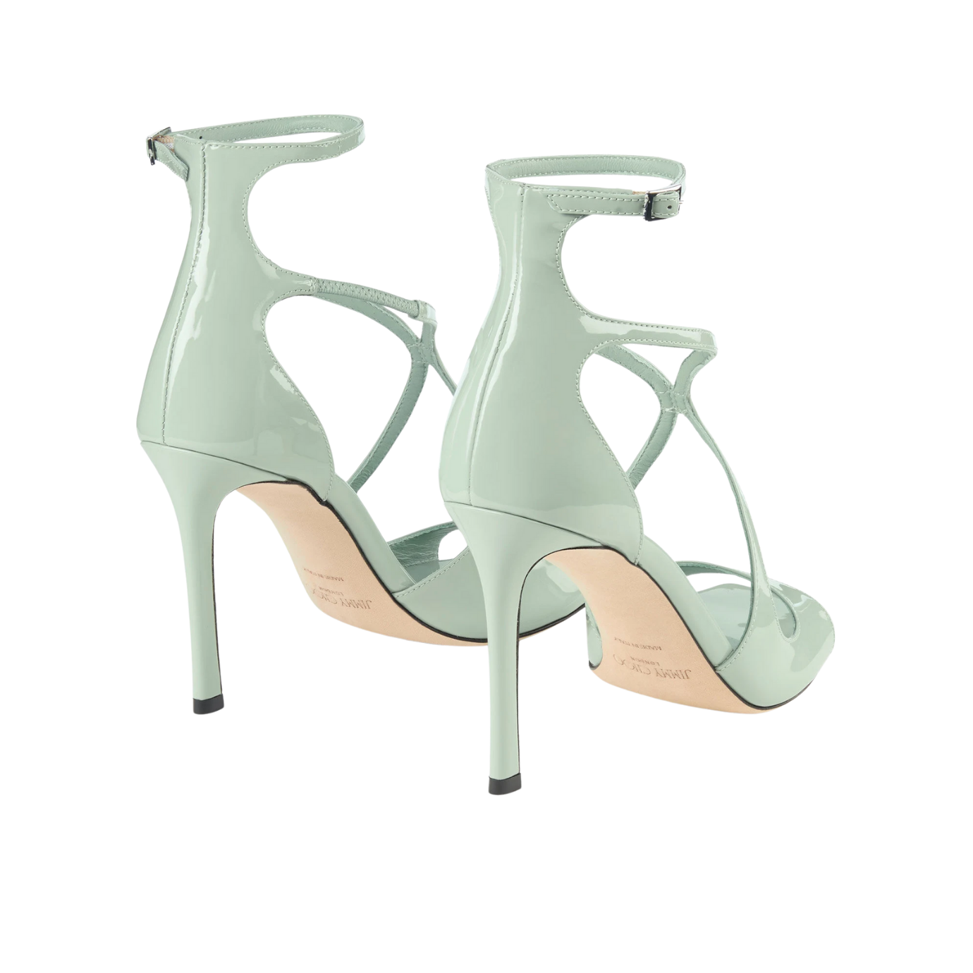 Visuel 5 : Jimmy Choo | Sandale Azia cuir verni vert | Boutique Parenthese Bordeaux