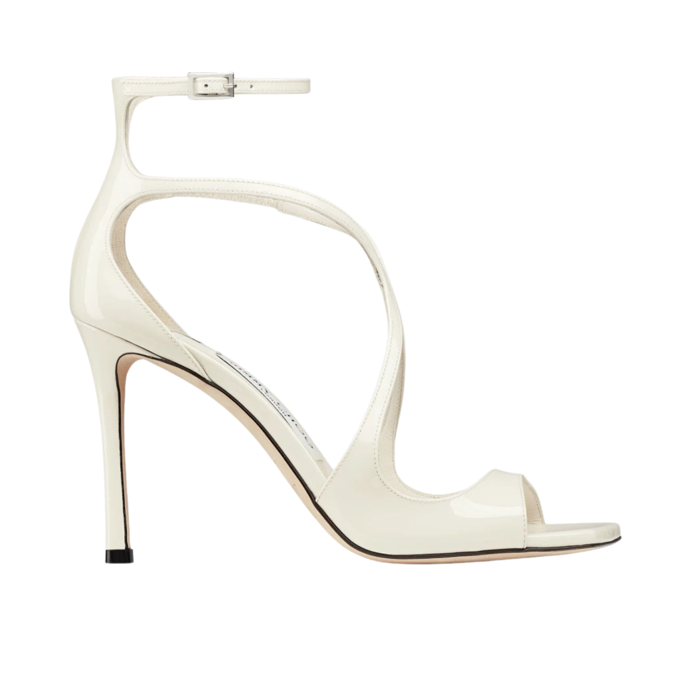 Visuel 1 : Jimmy Choo | Sandale Azia cuir verni latte | Boutique Parenthese Bordeaux