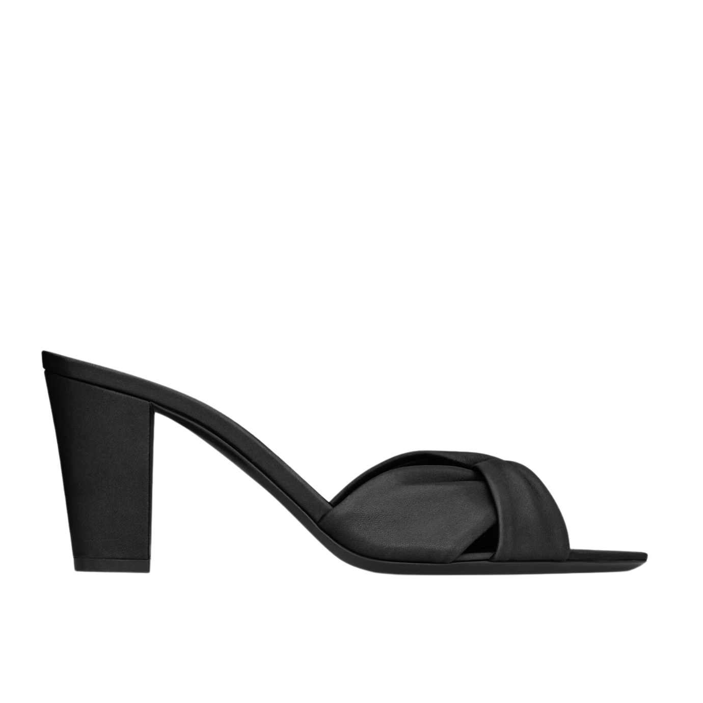 Visuel 1 : Collection Saint Laurent Bordeaux | Mule franciane 75 en cuir noir| Boutique Parenthese