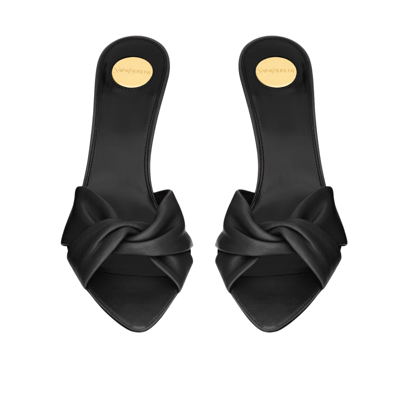 Visuel 3 : Collection Saint Laurent Bordeaux | Mule franciane 75 en cuir noir| Boutique Parenthese