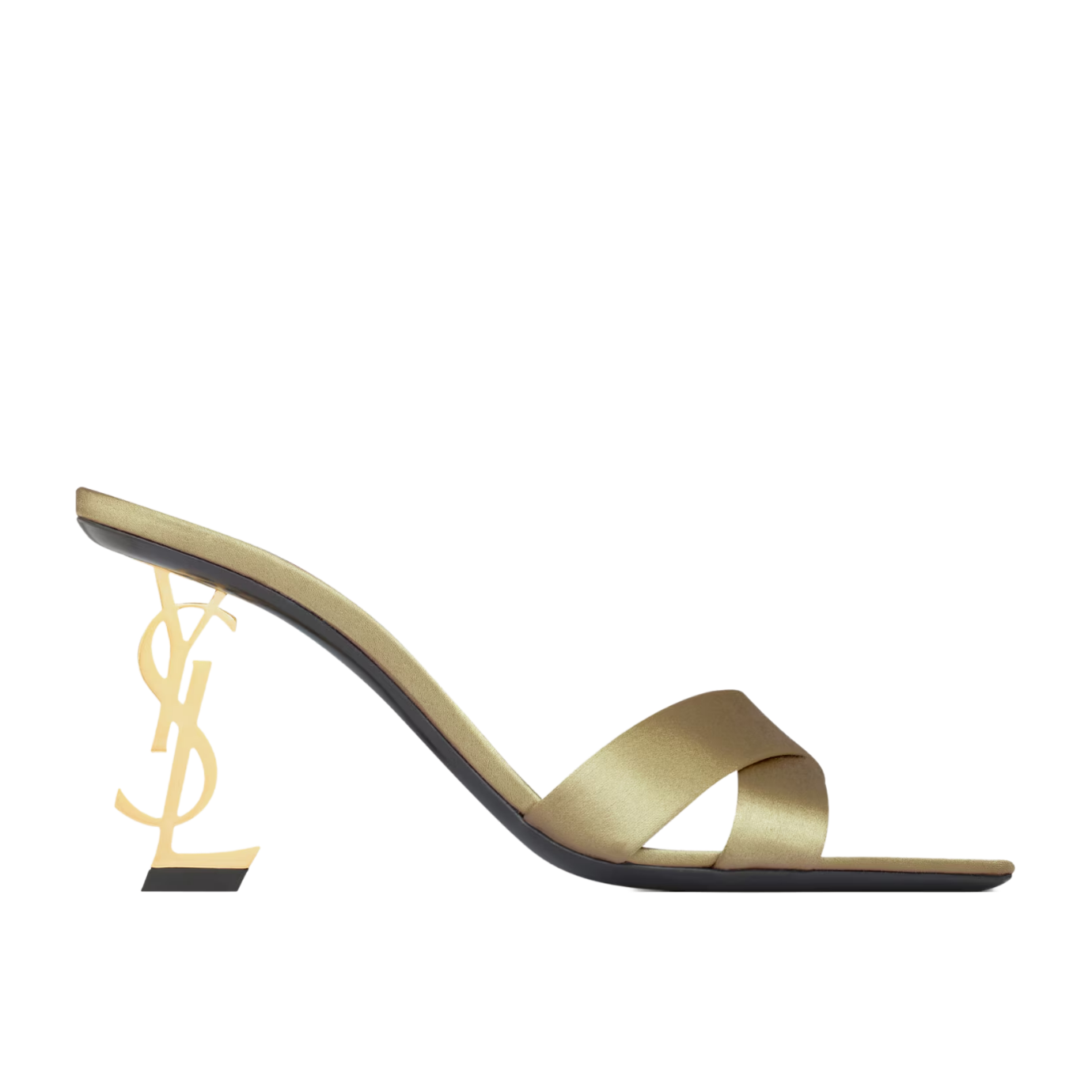 Visuel 1 : Collection Saint Laurent Bordeaux | Mule opyum 85 satin beige| Boutique Parenthese
