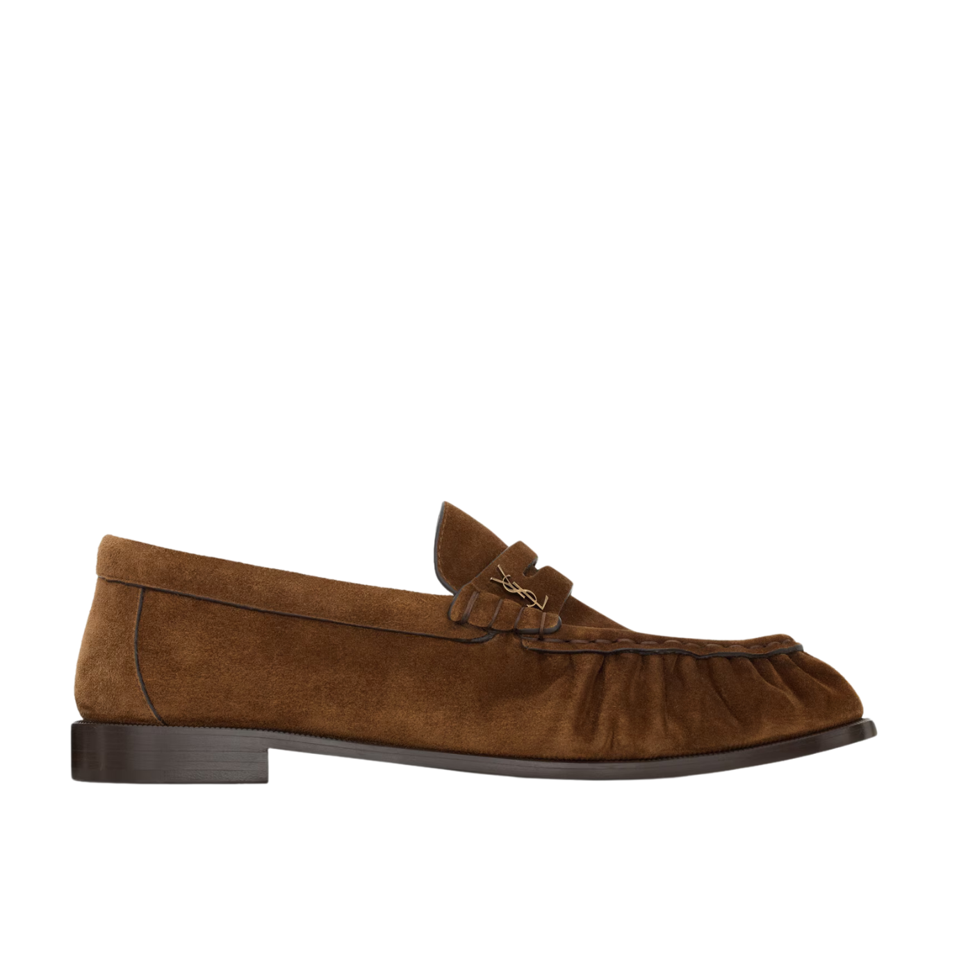 Visuel 1 : Collection Saint Laurent Bordeaux | Mocassin en suède marron| Boutique Parenthese