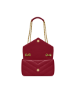 Visuel 6 : Saint Laurent Sac | Loulou small en cuir rouge et or | Boutique Parenthese Bordeaux