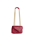 Visuel 3 : Saint Laurent Sac | Loulou mini en cuir rouge et or | Boutique Parenthese Bordeaux