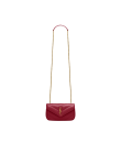 Visuel 5 : Saint Laurent Sac | Loulou mini en cuir rouge et or | Boutique Parenthese Bordeaux