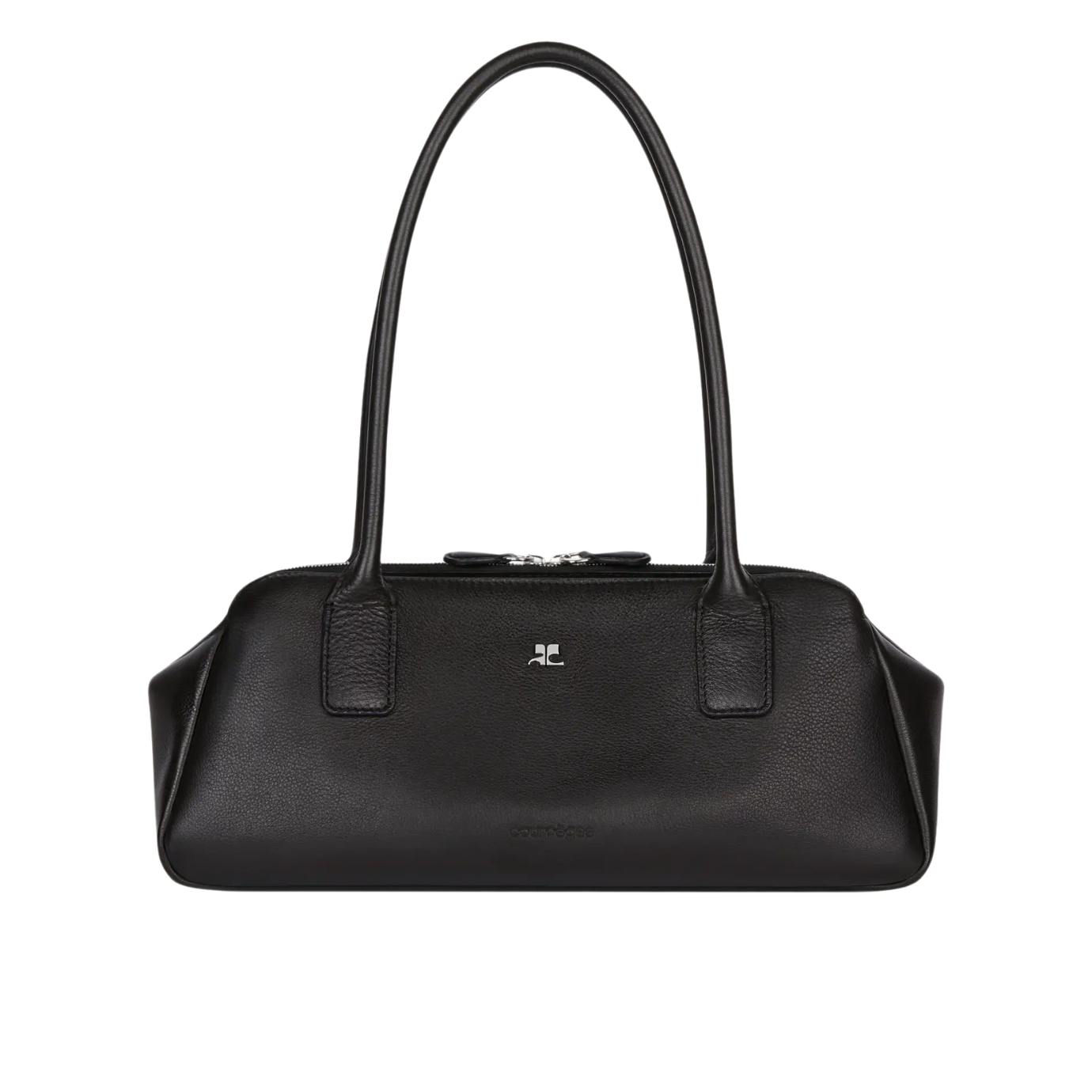 Visuel 1 : Courrèges | Sac strip en cuir noir| Boutique Parenthese Bordeaux