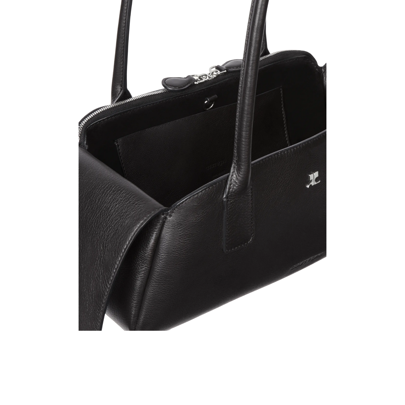 Visuel 5 : Courrèges | Sac strip en cuir noir| Boutique Parenthese Bordeaux