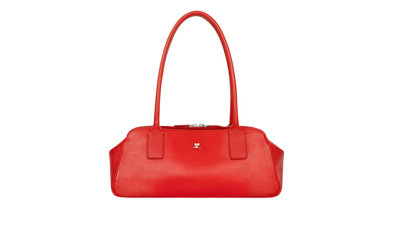 Visuel 1 : Courrèges | Sac strip en cuir rouge| Boutique Parenthese Bordeaux