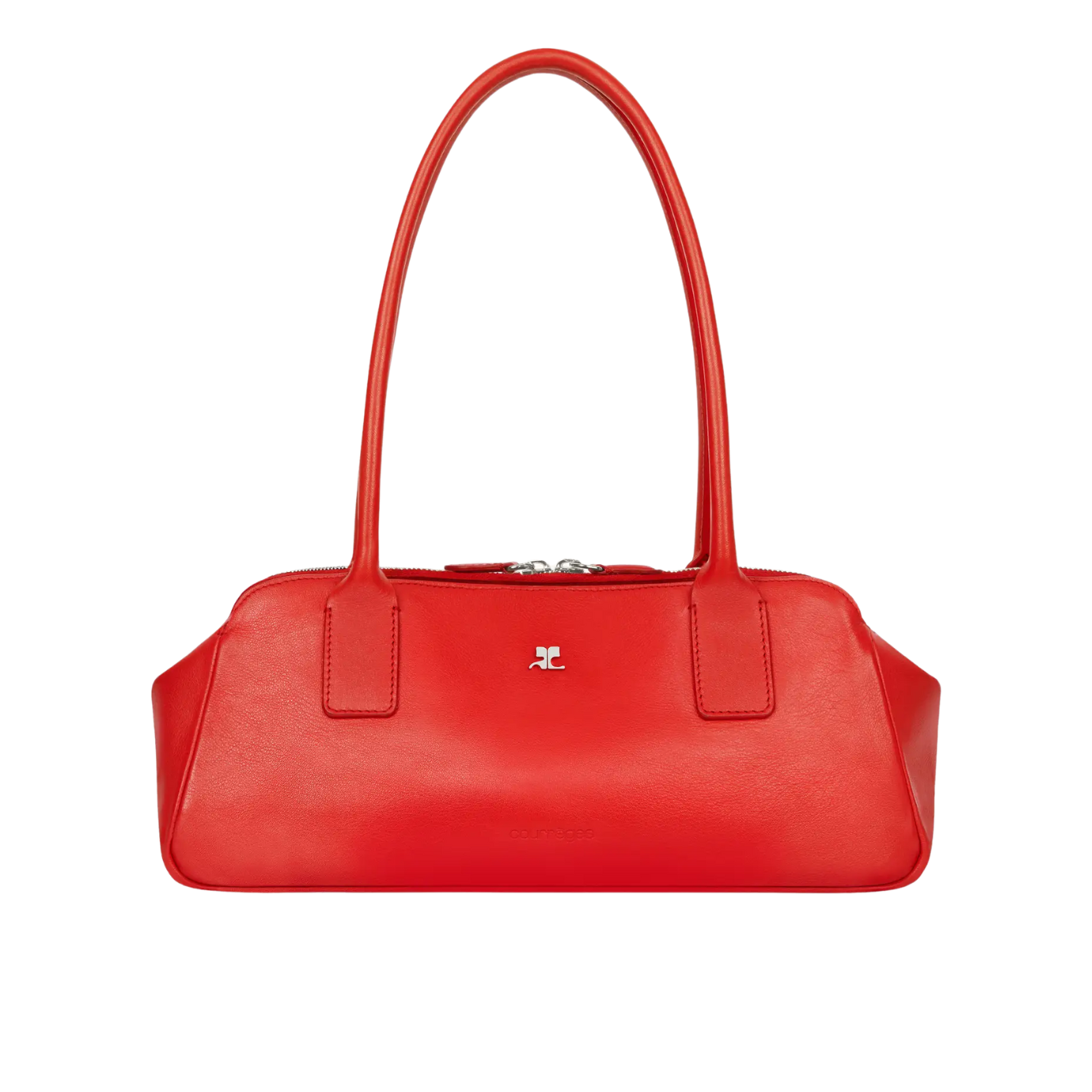Visuel 1 : Courrèges | Sac strip en cuir rouge| Boutique Parenthese Bordeaux