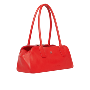 Visuel 3 : Courrèges | Sac strip en cuir rouge| Boutique Parenthese Bordeaux