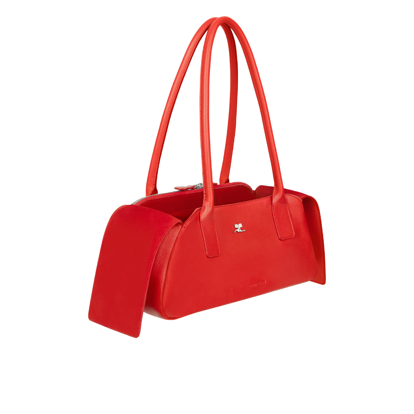 Visuel 4 : Courrèges | Sac strip en cuir rouge| Boutique Parenthese Bordeaux