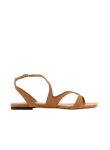 Visuel 1 : Jimmy Choo | Sandale Ayla flat en daim toffee | Boutique Parenthese Bordeaux