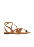 Visuel 2 : Jimmy Choo | Sandale Ayla flat en daim toffee | Boutique Parenthese Bordeaux