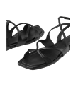 Visuel 3 : Jimmy Choo | Sandale Ayla flat en cuir noir | Boutique Parenthese Bordeaux