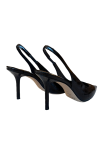 Visuel 3 : Jimmy Choo | Escarpin Love Slingback vernis croco noir| Boutique Parenthese Bordeaux