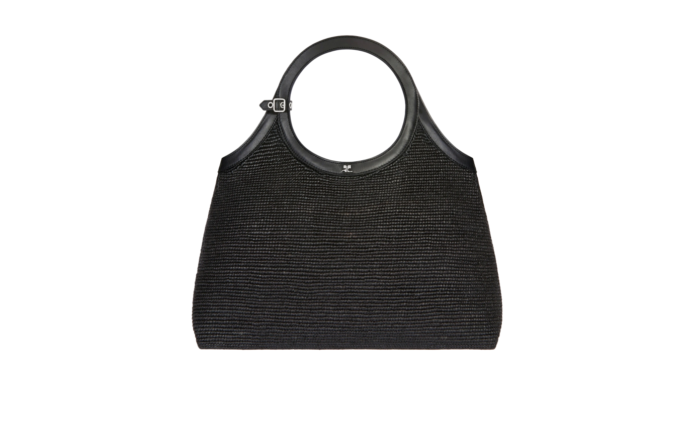 Visuel 1 : Courrèges | Sac Holy Day Large en raphia noir| Boutique Parenthese Bordeaux