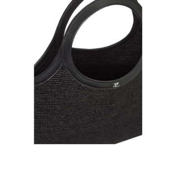 Visuel 4 : Courrèges | Sac Holy Day Large en raphia noir| Boutique Parenthese Bordeaux