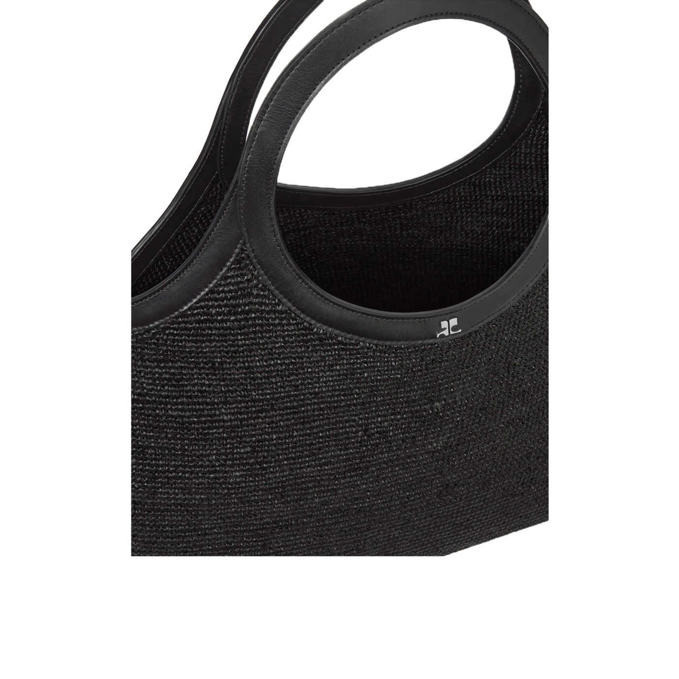 Visuel 4 : Courrèges | Sac Holy Day Large en raphia noir| Boutique Parenthese Bordeaux