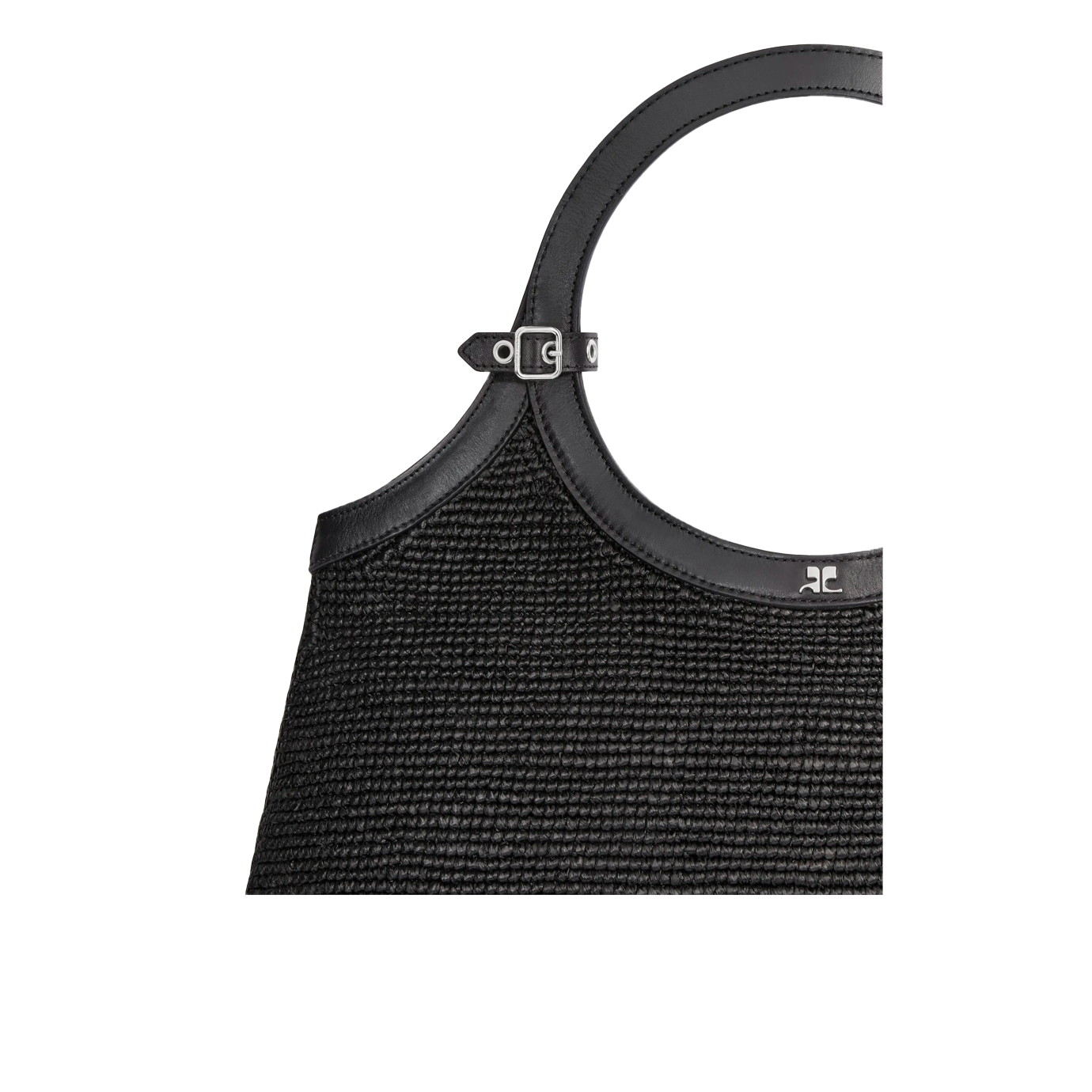 Visuel 5 : Courrèges | Sac Holy Day Large en raphia noir| Boutique Parenthese Bordeaux