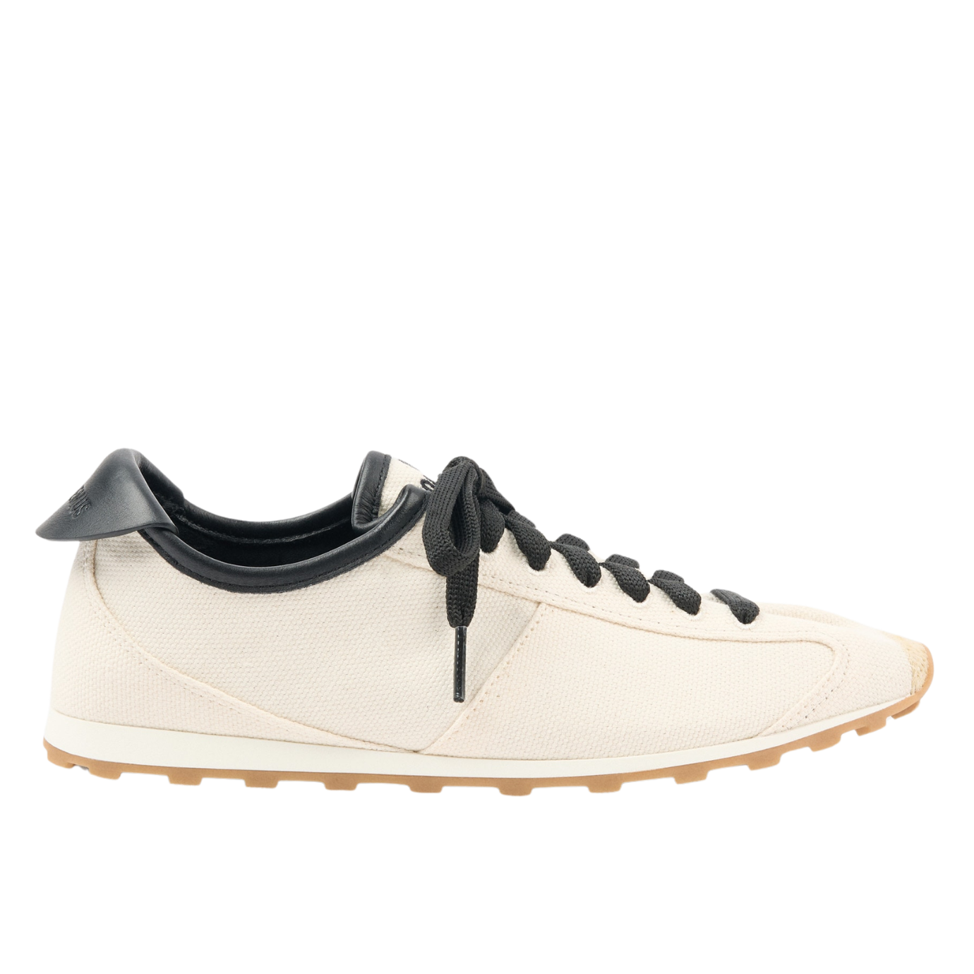 Visuel 1 : Collection Jacquemus Bordeaux | Sneakers les Tennis en toile beige et cuir noir| Parenthese Bordeaux