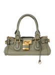 Visuel 1 : Chloé Sac Paddington en cuir vert grainé | Boutique de sacs de Luxe Parenthese