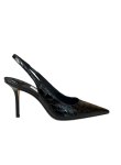 Visuel 1 : Jimmy Choo | Escarpin Love Slingback vernis croco noir| Boutique Parenthese Bordeaux